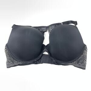 Paramour Bra Women's Size 40DD Carolina Seamless Plunge T-Back Black